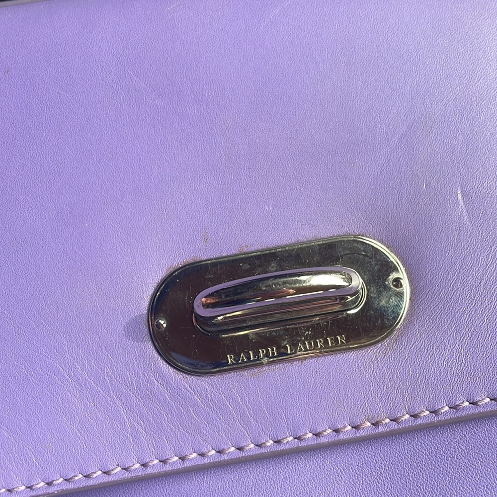 Ralph Lauren LILAC Leather Tiffin bag - Picture 10 of 16